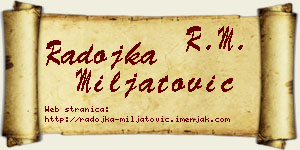 Radojka Miljatović vizit kartica